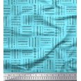 thumbnail image 1 of Soimoi Blue Poly Georgette Fabric Geometric & Arrow African Print Sewing Fabric Yard 52 Inch Wide, 1 of 3