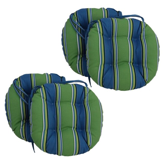 Coussin de Chaise Extérieur Tufté en Polyester Filé de 16 Po (Ensemble de 4)