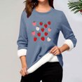 thumbnail image 1 of Heisall Chemises de Base pour Femmes Automne Hiver Imprimé Floral Col Rond Manches Longues Épaissies Polaire Teddy Shearling Chaud Ajusté Hauts Thermiques pour Usage Quotidien par Temps Froid, 1 of 3