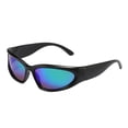 thumbnail image 1 of Wrap Around Sport Sunglasses for Men and Women with Futuristic Shield Design, 1 of 3