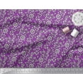 thumbnail image 3 of Soimoi Modal Satin Fabric Leaves & Floral Block Fabric Prints by Yard 42 Inch Wide, 3 of 3