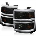 thumbnail image 2 of Spec D Tuning 2LH-SIV14G-RS Euro Style Head Light for 2014-2016 Chevy Silverado, Smoke, 2 of 4