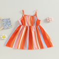 thumbnail image 2 of Petites Filles Princesse Robe Rayures Dot Print Robe Décontractée une Ligne Robe pour la Plage Partie Vêtements Mignons 4-5 Ans, 2 of 8