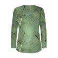thumbnail image 4 of Cardigan Léger Mode Femme T-shirt Imprimé Ample Manches Longues Blouse Col Rond Hauts Décontractés Mode Automne 2023 en Liquidation, 4 of 4