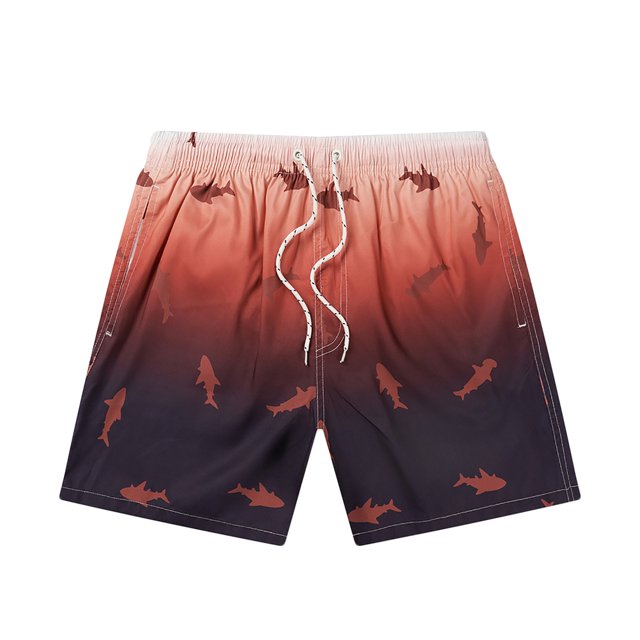 TopLLC Mens Shorts, Man Shorts Men Fashion Casual Drawstring Elastic Gradient Printing Design Beach Shorts