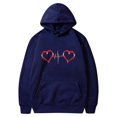 thumbnail image 1 of Birdeem Mode Saint-Valentin Couple Imprimé à Capuche Mode Polaire Poche Chandail Manteau, 1 of 1