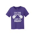 thumbnail image 1 of Je Suis le Plus Âgé, Je Fais les Règles T-Shirt en Coton pour Enfants - Violet - Très Petit, 1 of 1