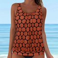 thumbnail image 2 of Gibobby Two Piece Tankini Bathing Suits for Women One Shoulder Swim Top with Bottom Swimsuits(Orange,XXL), 2 of 7