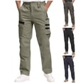 thumbnail image 1 of XUNKUSGA Pantalon de Randonnée Homme Couleur Unie Coupe-Vent Coquille Souple Extérieur Pantalon Homme Léger Résistant à l'Eau Pantalon Cargo en Ripstop Confortable à Enfiler Pantalon de Travail Brun, 1 of 9