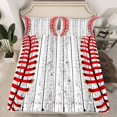 thumbnail image 2 of Erosebridal Rustic Rugby Sheet Set Twin, Old Barn Door Bedding Sets Twin Size, Farmhouse Room Decor, 3 Pieces, 2 of 7