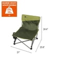 thumbnail image 2 of Chaise d'événement à profil bas Ozark Trail, adulte, nylon vert, 2 of 8