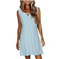 thumbnail image 3 of WILLBEST Chaussures Habillées Femme Women Robe de Plage Mode Rayée Sans Manches Dos Nu Camisole Plage Mini, 3 of 6