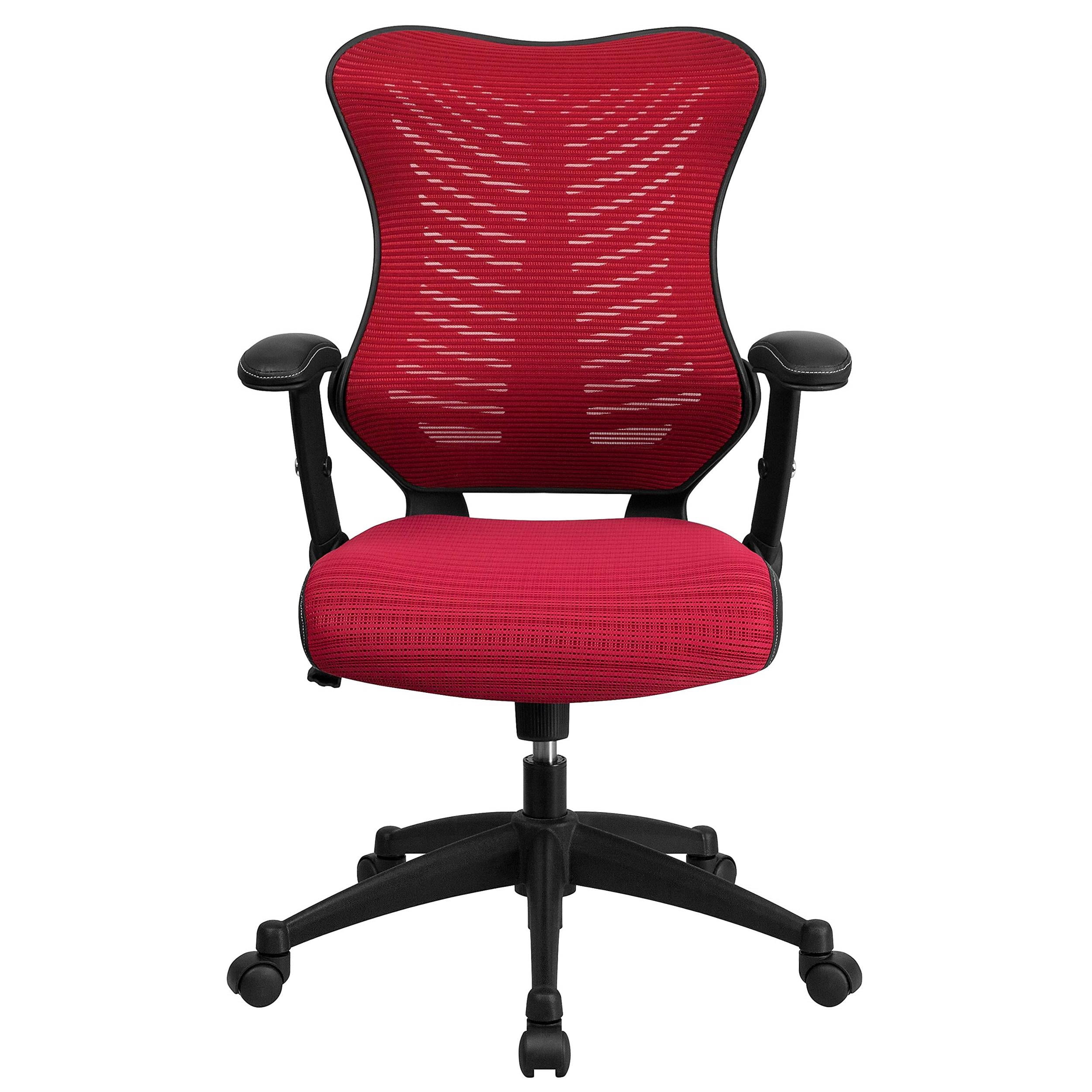 Scranton & Co Chaise de Bureau en Maille à Dossier Haut, Bourgogne