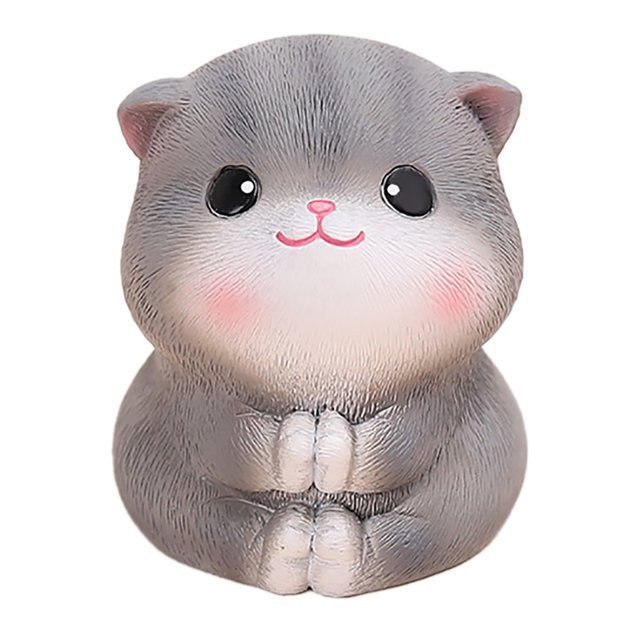 Coofit Mini Ornament Creative Lovely Cat Decorative Resin Ornament Tabletop Ornament