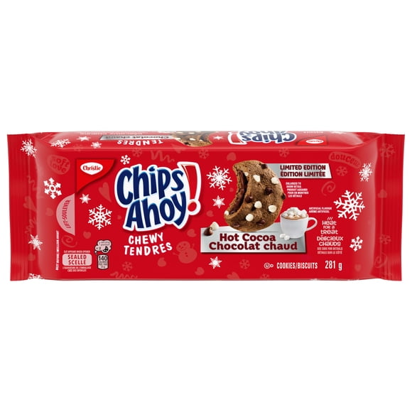 CHIPS AHOY! Hot Cocoa Flavoured Chocolatey Chip Cookies, Limited Edition Holiday Cookies