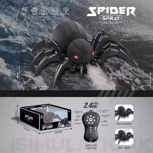 Meitianfacai Remote Control Vaporisateur Spider Children's Gifts Noël Gift