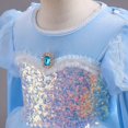 thumbnail image 2 of Robe de Fille Glace Princess Déguisement Neige Fête Halloween Robe de Bal, 2 of 6