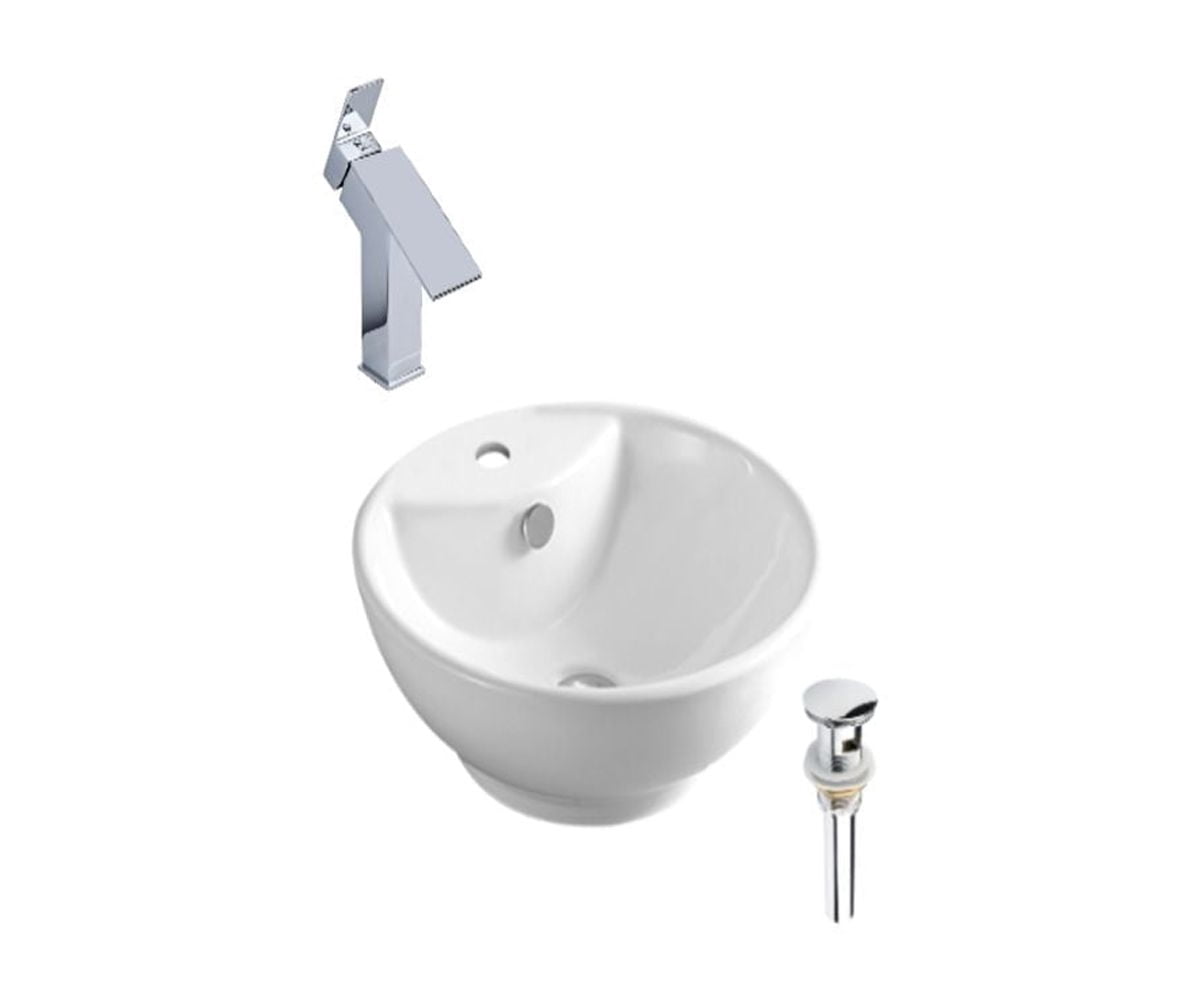 DROP Bath and Kitchen DR091246 Bathroom Vessel Sink Set