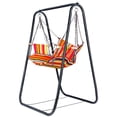 thumbnail image 1 of Chaise Hamac avec Support, Chaise Balançoire avec Support, Hamac Robuste avec Support Inclus, Support de Balançoire pour Patio Intérieur Extérieur Cour, Capacité de Charge 440 Lb, 1 of 8