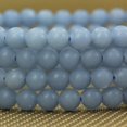 thumbnail image 3 of Bracelet Extensible Unisexe en Perles Rondes 6 mm en Pierre Précieuse d'Angélite Mate Naturelle 7 Pouces, 3 of 4