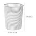 thumbnail image 3 of Large Capacity 15L Translucent Trash Can | Vertical Design with Textured Finish | Gold White ABS Plastic | 29x24cm Kitchen Office Bathroom Waste Bin, 3 of 6