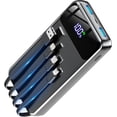 thumbnail image 1 of N6 Portable Charger 35000mAh Power Bank - Portable Battery with 4 Built in Cables, 22.5W Fast Charging Battery Pack, 1 of 3