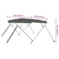 thumbnail image 4 of vidaXL Bimini 4 Arcs Anthracite 243x180x137 cm, 4 of 5