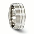 thumbnail image 4 of Edward Mirell Titane & Argent Sterling Bande Brossée 9mm Taille 8, 4 of 4