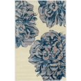 thumbnail image 1 of Aspire Wool Floral Ivory & Navy 8' x 11' Area Rug, 1 of 5