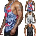 thumbnail image 4 of Mens Gym Vest Racerback Bodybuilding Muscle Stringer Plain Tops, 4 of 5