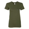 thumbnail image 1 of Women’s Fine Jersey Tee, S, Olive, 1 of 2