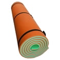 thumbnail image 1 of Milaget Water Float Mat Lounge Mattress, Outdoor Floating Raft for Pool Portable Lounger Green Orange, 1 of 7