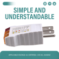 thumbnail image 4 of Testeur de Prise, Testeurs de Circuit pour Tous les Produits de Mise à la Terre, Testeur de Réceptacle pour Prise de Sécurité Test Prise US, 1 x Testeurs de Circuit, 4 of 8