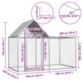 thumbnail image 4 of vidaXL Chicken Coop 2x1x1.5 m Galvanised Steel, 4 of 4