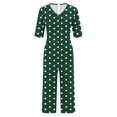 thumbnail image 5 of Wensltd Combinaison Pantalon pour Femmes d'Été à Imprimé Floral, Décontractée, à Manches Courtes, avec Poches Latérales, 5 of 5