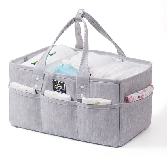 Sunveno Grand Panier à Couches Portable en Polyester pour Chambre de Bébé, Organisateur pour Poste à Langer