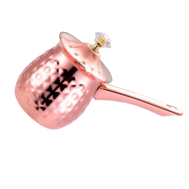 kurtrusly Turkish Pot Stainless Turkish Coffee Cups Pot Hand Tea Ear Cup Turkish Cups For Coffee And Tea Pink Gold 600ml