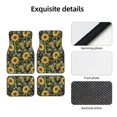 thumbnail image 4 of Kdxio Tapis de Sol de Voiture Imprimé Tournesols Universel SUV avant Arrière Tapis de Sol 4 Pcs Ensemble Complet avec Dos en Caoutchouc Antidérapant Accessoires de Voiture pour la Plupart des Voitures, 4 of 7