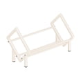 thumbnail image 1 of White Stainless Steel Desktop Bookshelf Size B Desk Storage Learning Supplies File Rack Organization Office Home School Compact Metal Organizer T-330 White B, 1 of 6