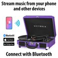 thumbnail image 5 of Victrola Vintage 3-Speed Bluetooth Portable Suitcase Record Player with Built-in Speakers | Upgraded Turntable Audio Sound| Includes Extra Stylus | Purple Glitter (VSC-550BT-GPR), 1SFA, 5 of 5