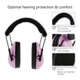thumbnail image 3 of YOPTOP Écouteurs pour Enfants Roses, Écouteurs Circum-Auriculaires avec Micro – Coussinets Antibruit et Design Mignon pour Filles, Rose, 3 of 8