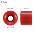thumbnail image 2 of Unique Bargains Roues Longboard 60 mm Roue de Planche à Roulettes Roues de Rue pour Planches à Roulettes Roues Cruiser 78 A, Rouge Lot de 4, 2 of 4