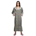 thumbnail image 3 of Moomaya Chemise de Nuit Maxi à Manches Longues Imprimée, Boutonnée, en Coton, Tenue de Sommeil, 3 of 5