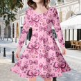 thumbnail image 2 of PMVFHDE Robe à Imprimé Floral pour Filles Robe de Fête Imprimée pour Enfants et Filles, Rose, 6-7 Ans, 2 of 5