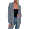thumbnail image 2 of LOVZFMLL Cardigan for Women's Cardigan Color Coarse Knit Loose Oversized Knitwear, 2 of 6