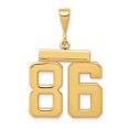 thumbnail image 1 of Breloques Pendentif Collier Numéro Moyen 86 en Or Jaune 14k, 1 of 5