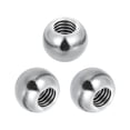 thumbnail image 1 of Uxcell Bouton Boule Écrous, Acier Inoxydable Rond Solide Trou Aveugle Capuchon de Vis Décoratif Poignée de Machinerie Matériel M6x12mm 3, 1 of 7