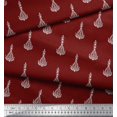 thumbnail image 2 of Soimoi Viscose Chiffon Fabric Leaves & Floral Block Print Fabric by The Yard 42 Inch Wide, 2 of 3