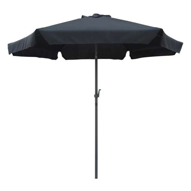 International Caravan St. Kitts Parasol de Patio Inclinable à Manivelle 8 Pieds en Noir