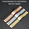 thumbnail image 2 of Premium 20mm Stainless Steel Watch Strap with Quick Release Spring Bars - Adjustable Length, Folding Buckle Design, Waterproof & Sweatproof, Compatible with Smart/Traditional Watches - Silver, 2 of 6